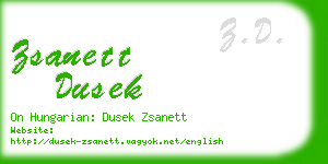 zsanett dusek business card